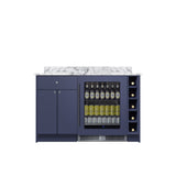 Summit MESAMN35 - Turnkey Mesa Dry Bar, White Finish, Pre-assembled Cabinetry And Installed Countertop
