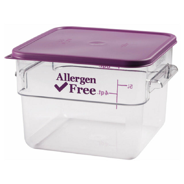 Cambro 12SFSCW441 CamSquare® Food Container 12 Qt. 11-1/4"L X 12-1/4"W X 8-5/16"H