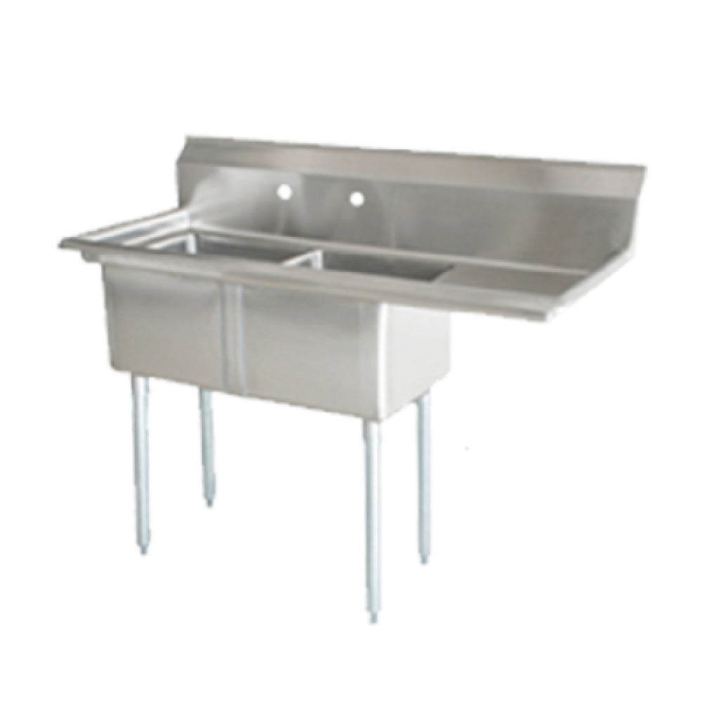Omcan 25268 (25268) Pot Sink (2) 21" Front To Back X 18" Wide X 14" Deep Bowls