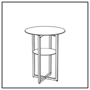 BauscherHepp VE-24026 Venta® Foldable Table With Shelf Base Made In Steel With Powder-coating
