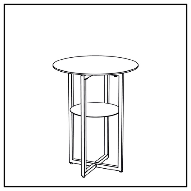 BauscherHepp VE-24026 Venta® Foldable Table With Shelf Base Made In Steel With Powder-coating