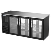 Beverage Air BBN72HC-FG-PT-B - Refrigerated Open Food Rated Back Bar Pass-Thru Storage Cabinet
