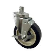 Sapphire Manufacturing SM-CS246 3/4"-13 Threaded Stem Caster 5" Polyurethane Wheel