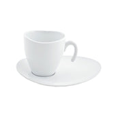 FOH DCS010WHP22 Ellipse™ Cup And Saucer Set 8 Oz. 3-1/4" Dia. X 3"H Cup