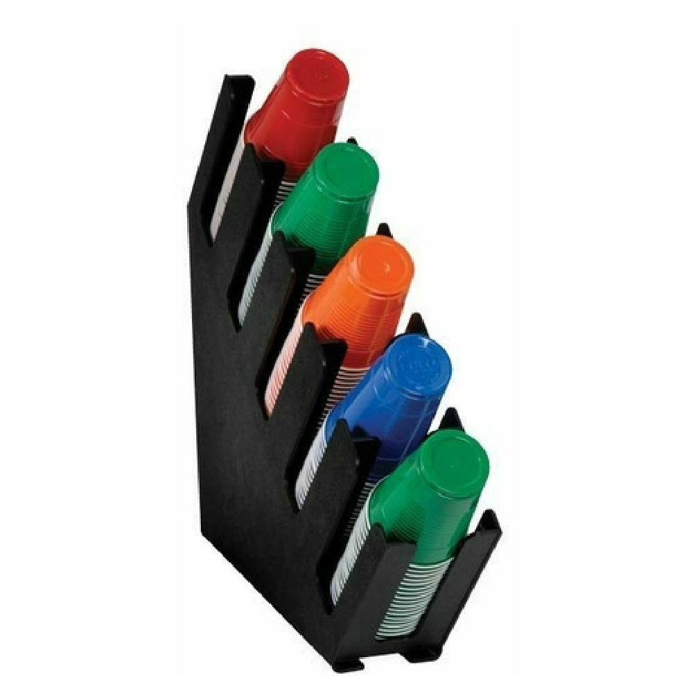 Dispense-Rite LID-5BT - Cup And Lid Organizer, Five Sections, Slim Design