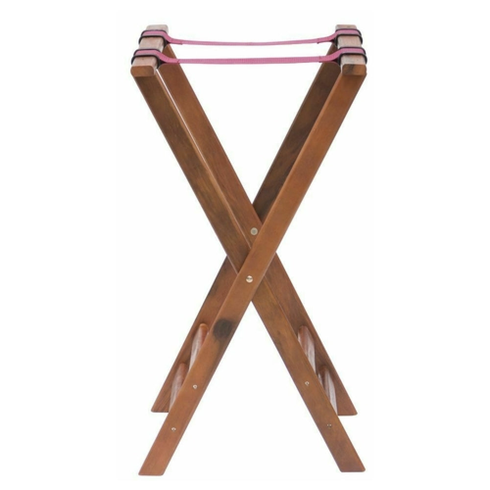 Hubert 44804 - Tray Stand, 31"H, (2) Burgundy Straps Secured With O-rings