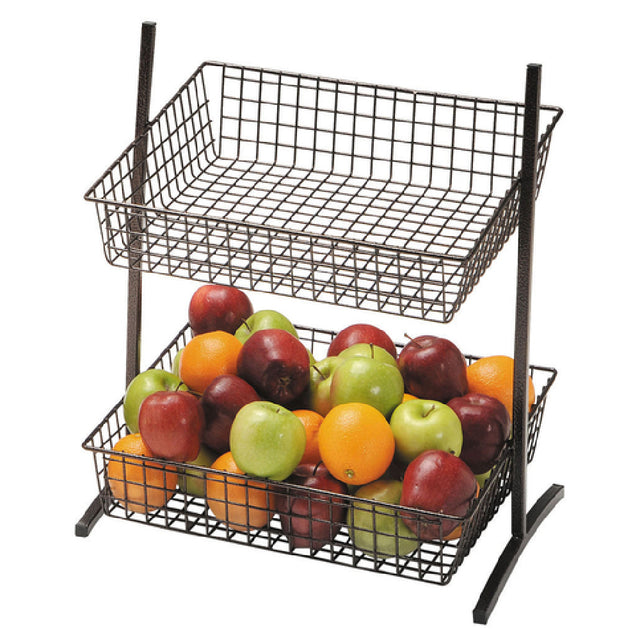 Hubert 52089 - Basket Display Stand, 2-tier, 16-1/2" X 13-1/4" X 19-1/4"H