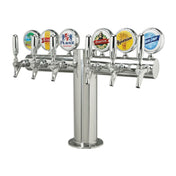 Micro Matic METRO-T-6PSSKR-M Metropolis "T" Draft Beer Tower Countertop 24"W X 16"H (height Less Medallions)