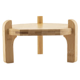 TableCraft Products 10755 - Beverage Dispenser Stand Only, 10" Dia. X 5-3/4", Bamboo