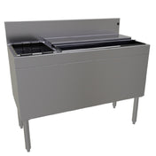 Glastender CBA-42L-CP10-ED Extra Deep Underbar Ice Bin/Cocktail Unit With Bottle Well Storage