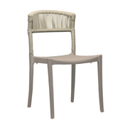 Grosfillex UT873181 - Tahoe Sidechair, Corded Rope Backrest, Weather & UV-resistant