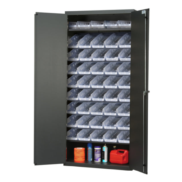 Quantum QPR-102CL Heavy-Duty 36" Bin Cabinet 36"W X 18"D X 78"H 400 Lb. Capacity Per Shelf