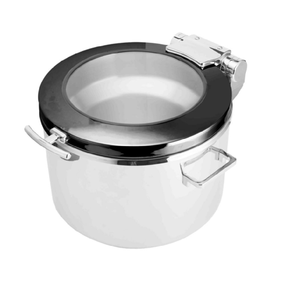Steelite 53712S5564 - Round Induction Soup Station W/Glass Lid And S/S Insert, 11.625 Qt