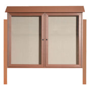Aarco PLD3645-2DPP-5 Message Center 45"W X 36"H Freestanding