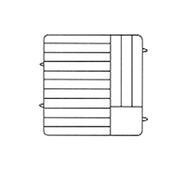 Vollrath PM1412-6-08 Plate Crate® Dishwasher Rack 10-3/4" To 12-5/16" Dia. (6) Extenders With Wire Dividers