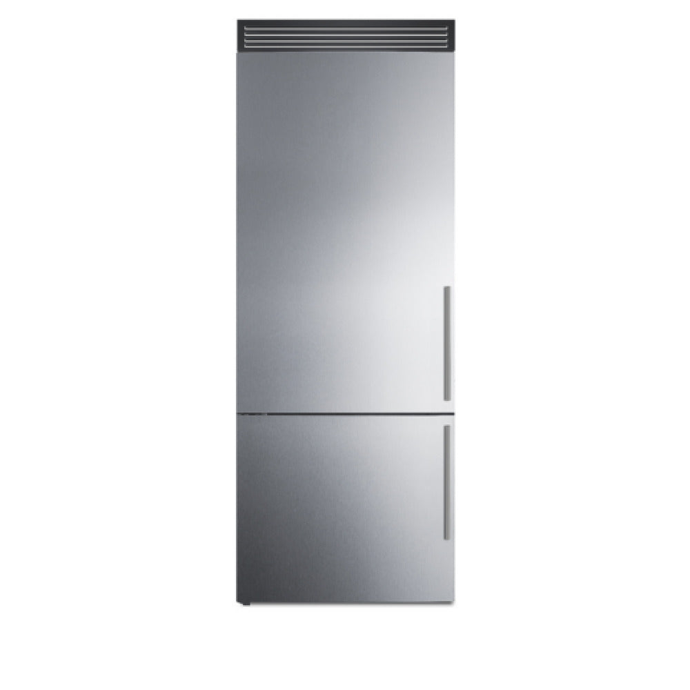 Summit FFBF279SSXH72LHD Full Size Bottom Freezer Refrigerator 28"W 14.6 Cu.ft. Capacity