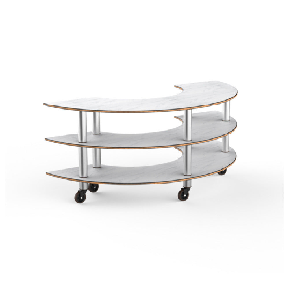 Steelite MGCMSX01CSXW - Modular Creative Curved Unit White Carrera Stainless Steel