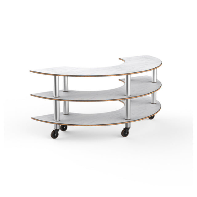 Steelite MGCMSX01CSXW - Modular Creative Curved Unit White Carrera Stainless Steel