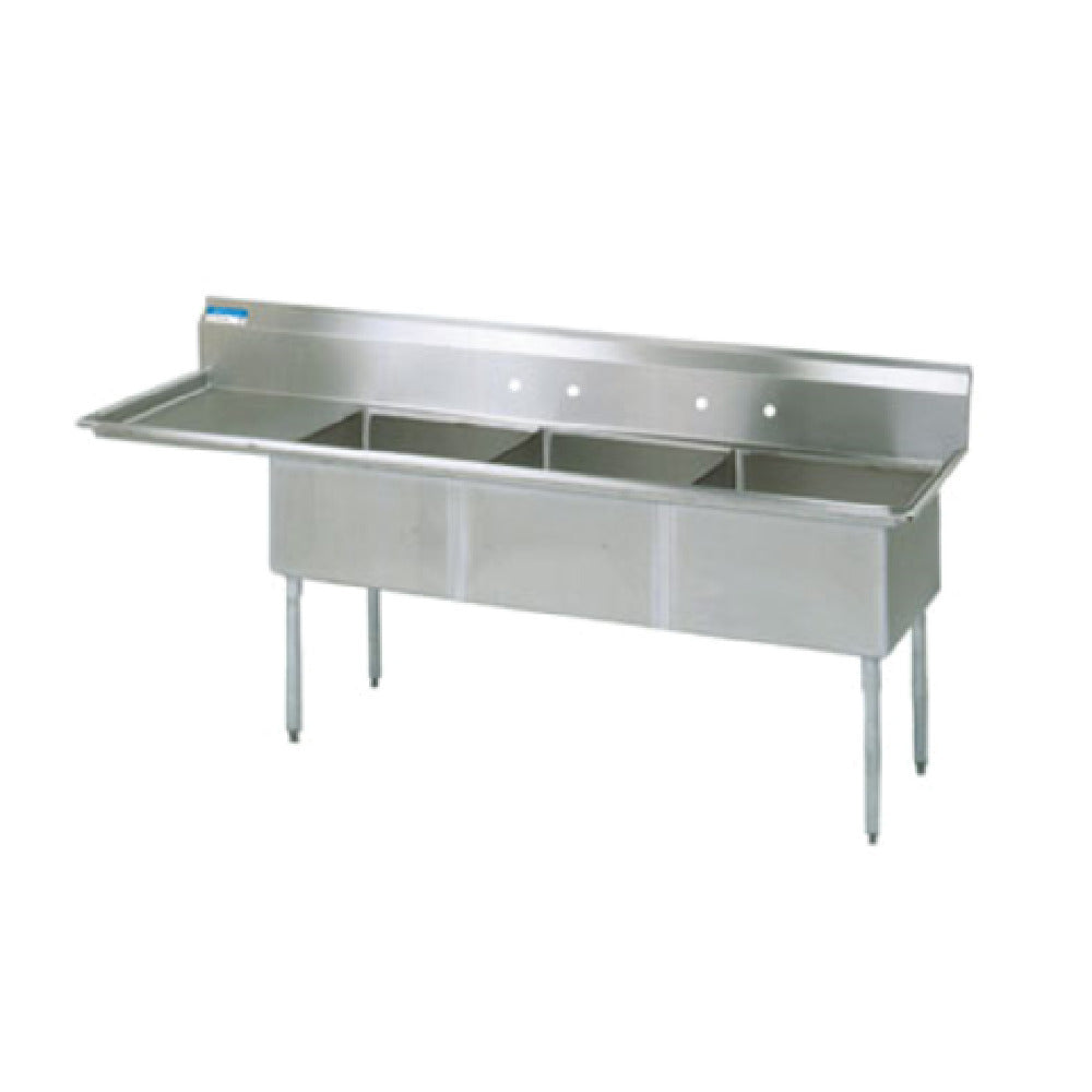 BK Resources BKS-3-24-14-24LS Sink Three Compartment 98-1/2"W X 29-13/16"D X 43-3/4"H Overall Size