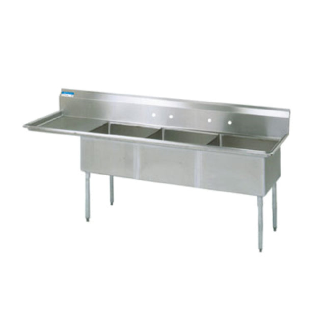 BK Resources BKS-3-24-14-24L Sink Three Compartment 98-1/2"W X 29-13/16"D X 43-3/4"H Overall Size