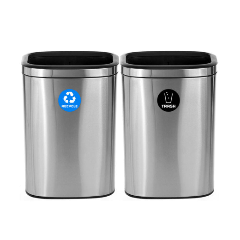 Alpine Industries ALP470-40L-R-T Recycle Trash Station 10.5 Gallon (40 Liter) Each