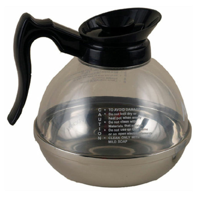 Adcraft CDP-BK Decanter Coffee Black 64 Plastic W/stainless Bott