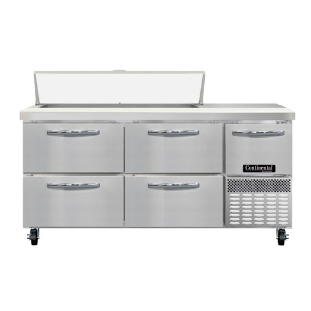 Continental Refrigerator RA68SN12-D Refrigerated Base Shallow Depth Sandwich Unit