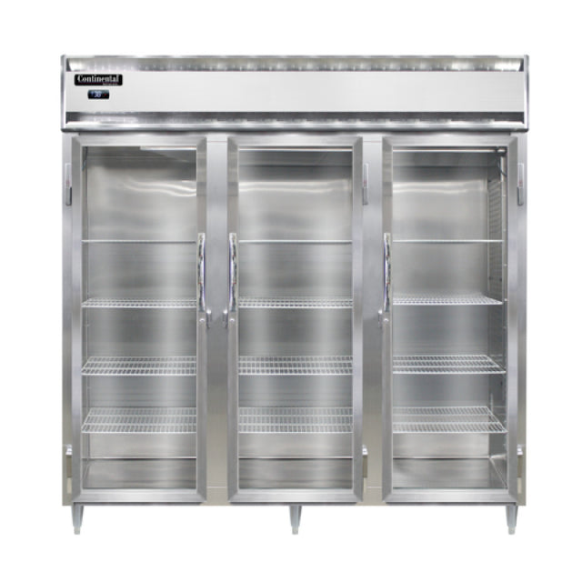 Continental Refrigerator D3RNPT-GD-SD Designer Line Refrigerator 72 Cubic Ft. Capacity