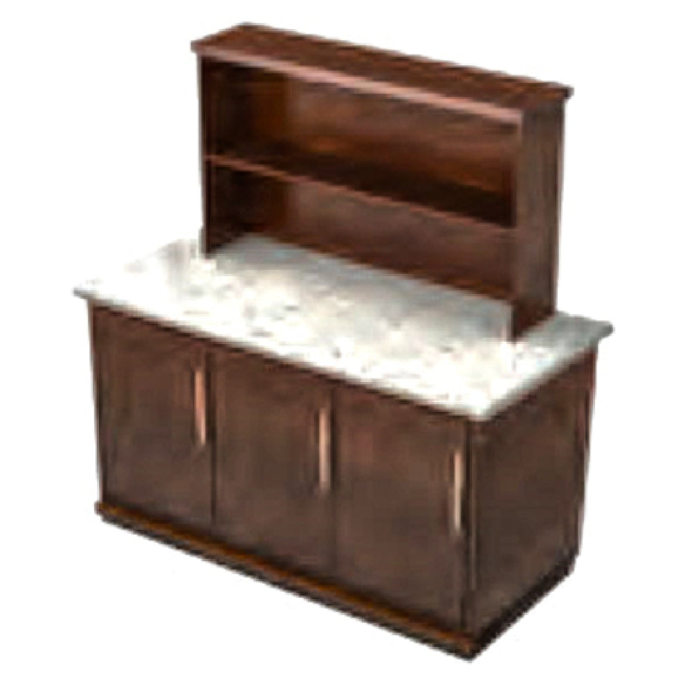Lakeside 79854 Wood Portable Back Bar 30"D X 60"W X 66"H Black Laminate Lower Interior