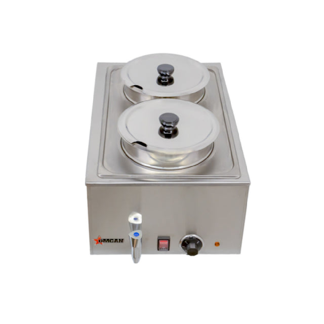 Omcan 19077 (FW-CN-0016) Double Food Warmer (2) 8 L Capacity 1.2kW