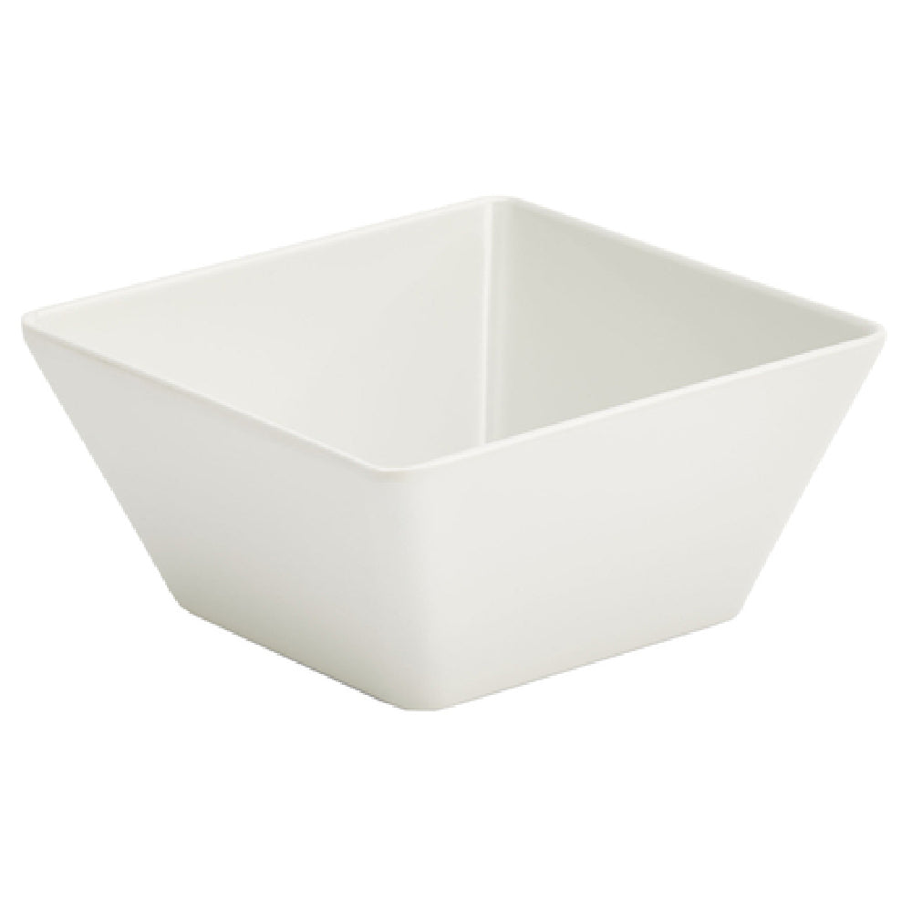 Vollrath V22202 Melamine Bowl Medium Square White. 1 9/16 QT. 7 1⁄16" W X 7 1⁄16" L X 3 5⁄16" H. Dishwasher Safe.