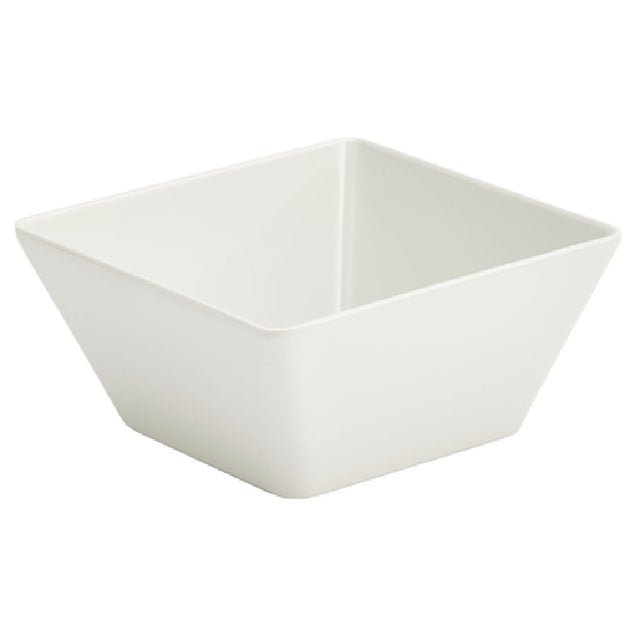 Vollrath V22202 Melamine Bowl Medium Square White. 1 9/16 QT. 7 1⁄16" W X 7 1⁄16" L X 3 5⁄16" H. Dishwasher Safe.