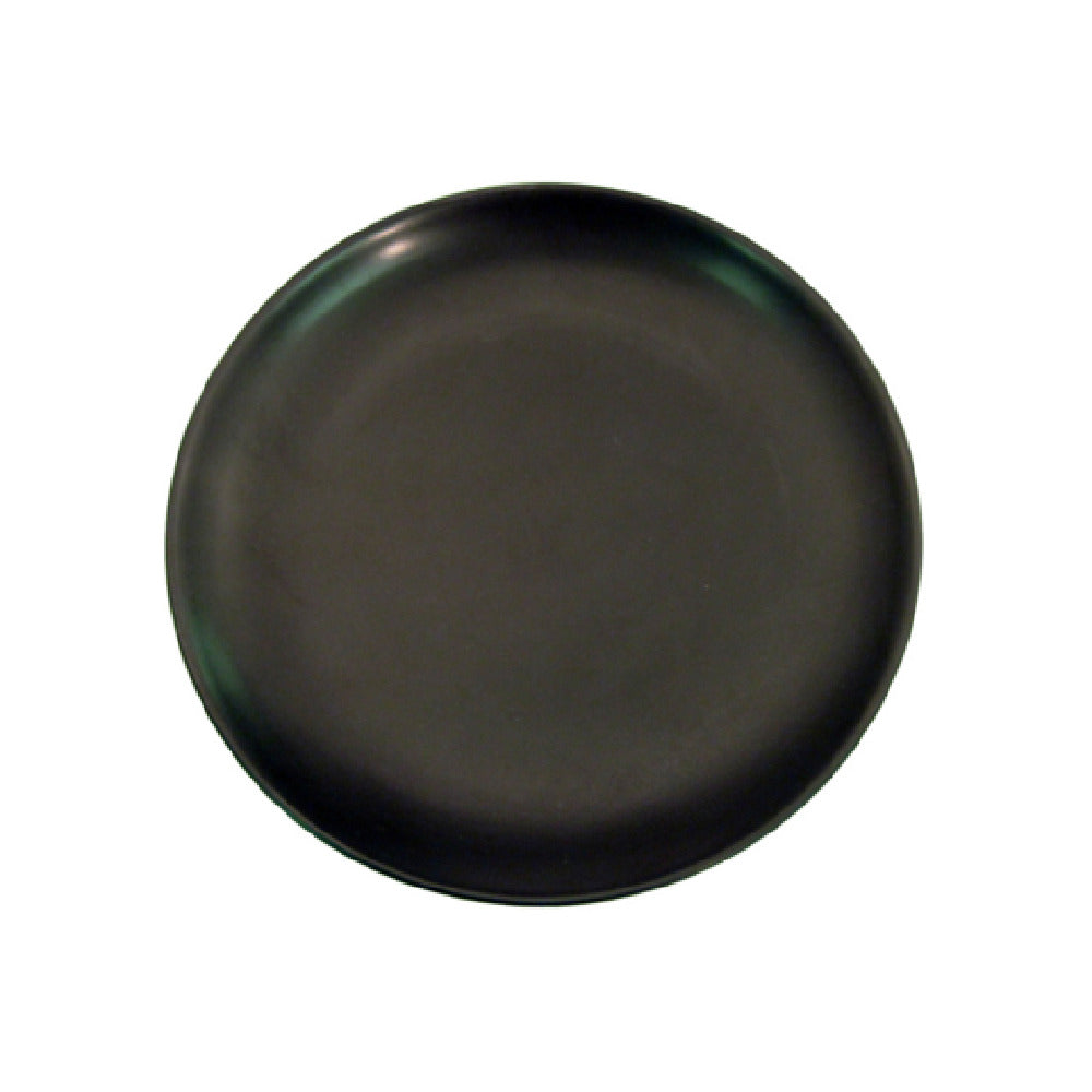 CAC China 666-16-BLK Japanese Style Plate 10" Dia. X 1-1/4"H Round