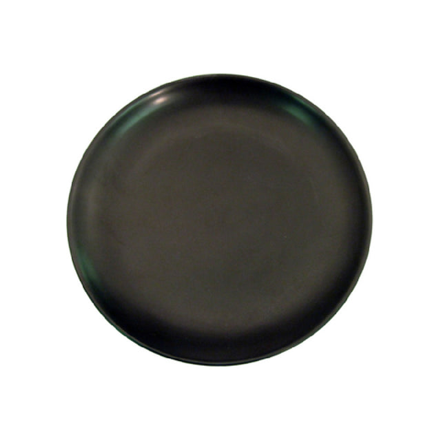 CAC China 666-16-BLK Japanese Style Plate 10" Dia. X 1-1/4"H Round