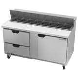Beverage Air SPED60HC-16-2 Sandwich Top Refrigerated Counter Two-section 60"W