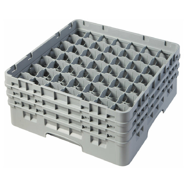 Cambro 49S638151 Camrack® Glass Rack With (3) Soft Gray Extenders Full Size