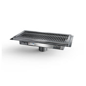 NBR Equipment FT-G1236 Floor Trough 36"W X 12"D Subway-style Stainless Steel Grating