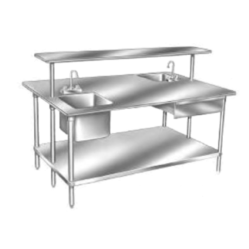 Advance Tabco GLG-484 Work Table 48"W X 48"D 14 Gauge 304 Stainless Steel Top