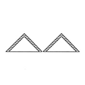 Somerset SM2 Turnover/Pastry Die Double Triangle 2-3/8" X 1-3/8" X 3/4"