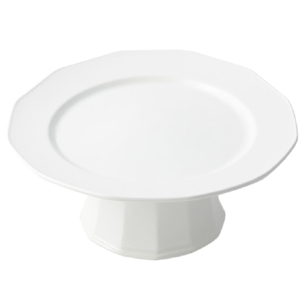 Bon Chef 90979106WHTM Prism Pedestal Tray 13" X 3-1/4"H Aluminum With Ceramic-look Coating