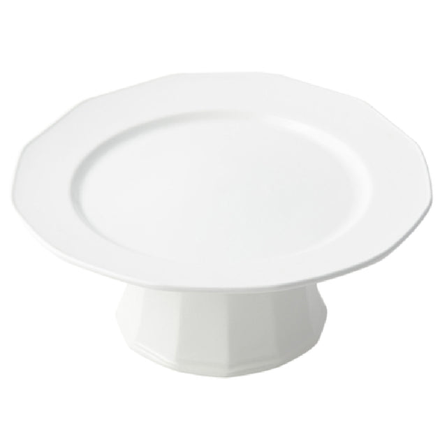 Bon Chef 90979106WHTM Prism Pedestal Tray 13" X 3-1/4"H Aluminum With Ceramic-look Coating