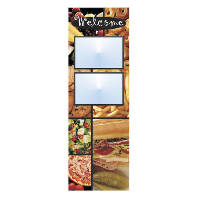 Hubert 31989 - Menu Board, 2-pocket, Floor Stand
