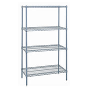 Quantum WR74-1836GY Wire Shelving Starter Kit 36"W X 18"D X 74"H 600 800 Lb. Capacity