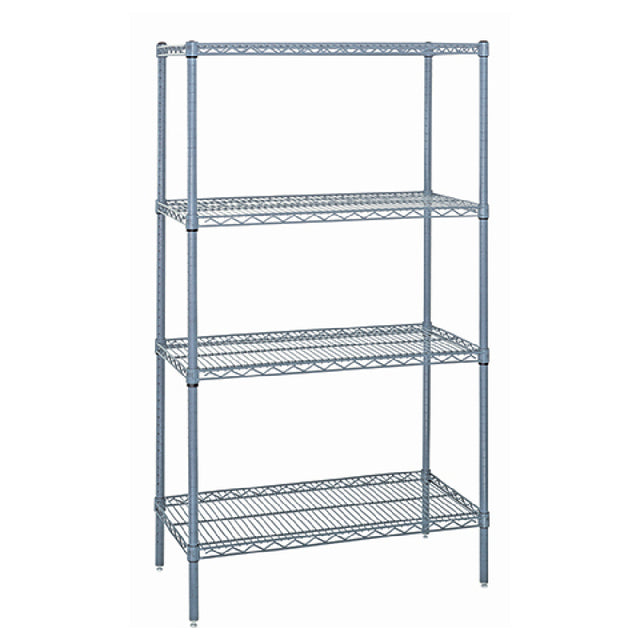 Quantum WR74-1836GY Wire Shelving Starter Kit 36"W X 18"D X 74"H 600 800 Lb. Capacity