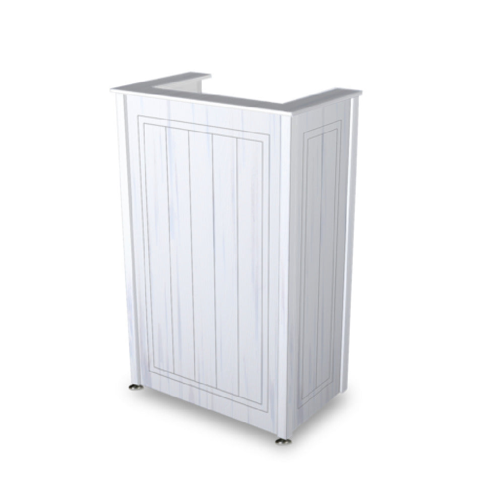 Forbes Industries 3770 Beacon Outdoor Host Station 30”W X 18"D X 48”H Woodgrain HDPE