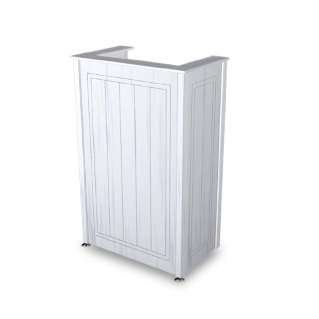 Forbes Industries 3770 Beacon Outdoor Host Station 30”W X 18"D X 48”H Woodgrain HDPE