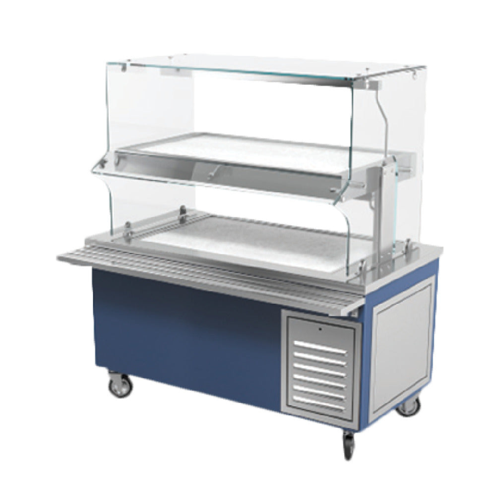 Low Temp Industries 96-CFT SpecLine Frost Top Serving Counter 96-3/8"W X 30"D X 36"H 14ga Stainless Steel Top With (1) 92"W X 25 1/8"D X 5/8" Deep Stainless Steel Frost Top With Removable Grate