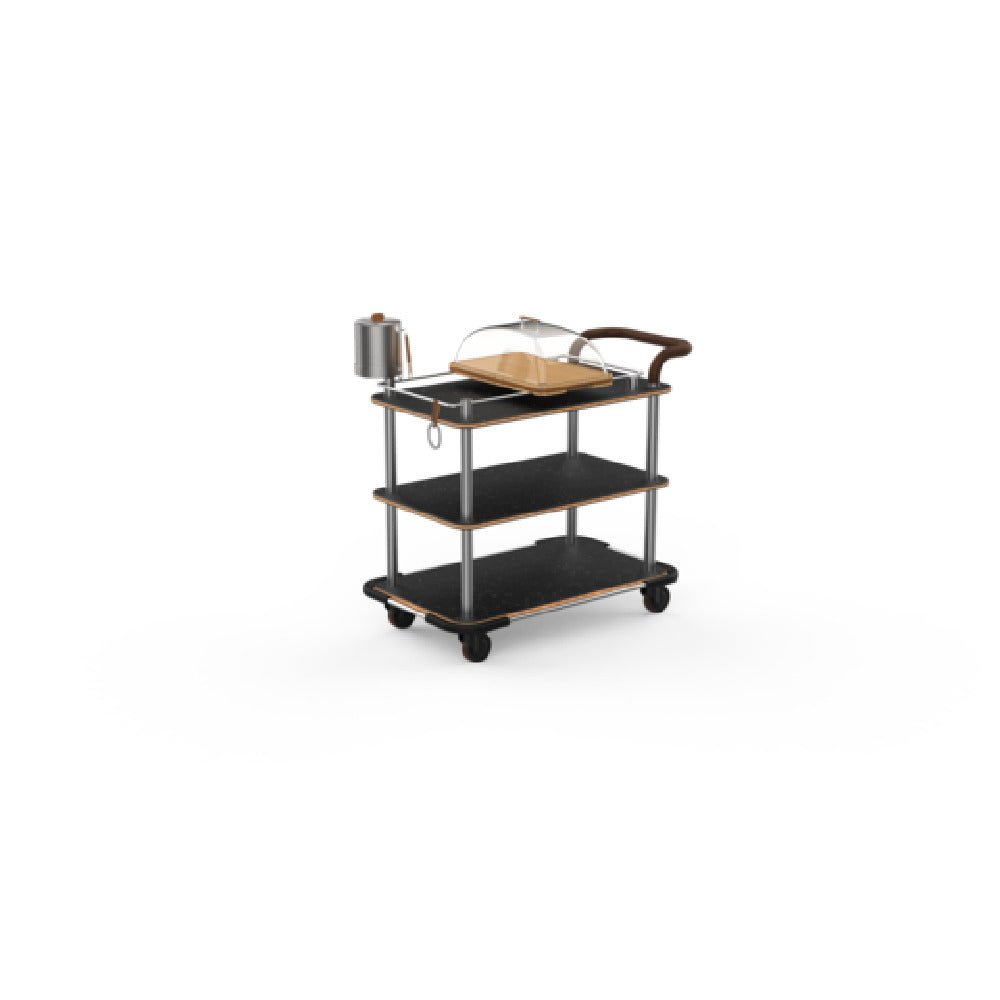 Steelite MGCRNX14MSXX Mogogo Buffet Solutions Roll'n Cheese Plate & Wine Cart 41-1/2" X 21" X 40-1/2"H