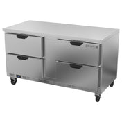Beverage Air WTRD60AHC-4-FLT Worktop Refrigerator Two-section 35-1/2" Working Height