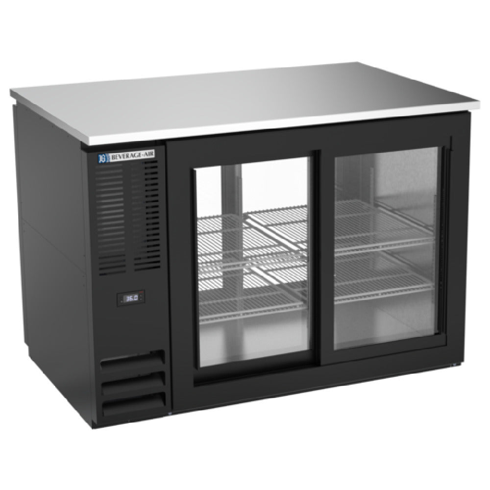 Beverage Air BB48HC-GS-PT-B - Refrigerated Pass-Thru Back Bar Refrigerator, Two-section